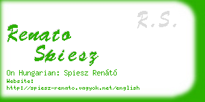renato spiesz business card