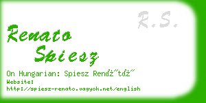 renato spiesz business card